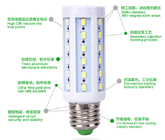 Ultra Bright 2700k Led Corn Lamp Bulb Hemat Energi E14 E27 E40