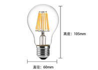 A60 LED Filament Bulb 2700K 8 Watt, Gaya Filament LED Bulb Beam Angle 360 ​​Derajat