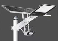 100W All In One LED Solar Street Light Dengan 1080P Monitor Untuk Cross Road