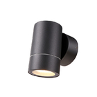 Warna Putih Hangat IP65 Lampu dinding luar ruangan dengan rangka hitam untuk Halaman dengan LED COB