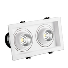 Square Double Head 1920lm Surface Mounted Spotlight Anti Silau