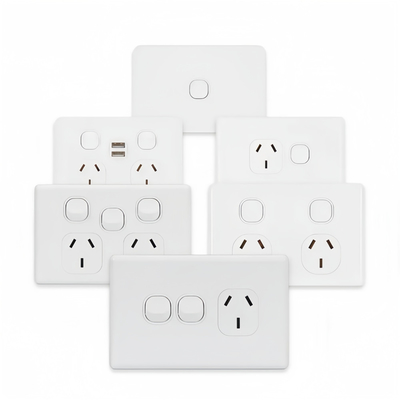 Custom Logo Merek Standar Australia 250V 16A 4 Gang Electrical Wall Switch