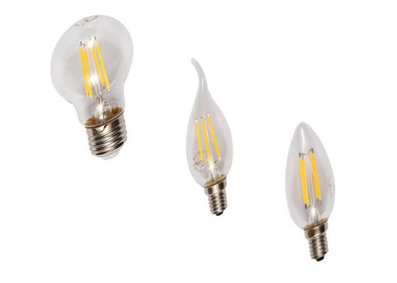 6W E27 Dimmable LED Tear Drop Shape Filament 2700K-6500K Kaca Efisiensi Tinggi
