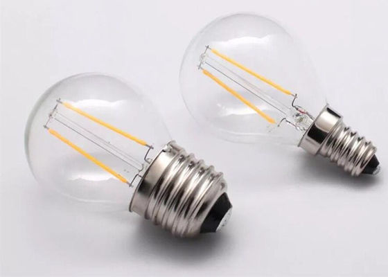 G45 4 Watt Filament LED Light Bulbs E27 3300K Kaca Konsumsi Daya Lebih Rendah