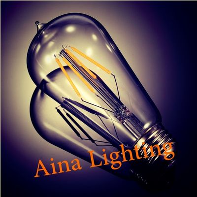 Efisiensi Tinggi Filament Style Led Bulb 2W E14 E27 AC 176V - 264V 6000k