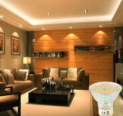 120 Beam Angle Led Light Bulbs Indoor High Lumen Gu10 Tipe Dasar 3000K - 6500K