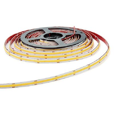 Dc12 24v 10mm Lebar Hangat Putih Cob Led Strip Light