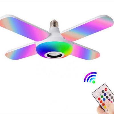 Four Leaf Fan Blade 20w Lampu Musik Bluetooth, Bola Lampu Led Dalam Ruangan Cri80