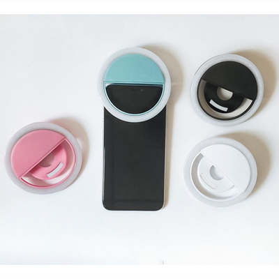 Cri70 Selfie Led Ring Light Fotografi Kecantikan Flash Klip Di Ponsel Baterai Portabel Dioperasikan