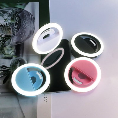 Cri70 Selfie Led Ring Light Fotografi Kecantikan Flash Klip Di Ponsel Baterai Portabel Dioperasikan