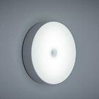 Lampu Malam Desain Bulat dengan Sensor Gerak untuk Kamar Tidur Cahaya putih 6000K