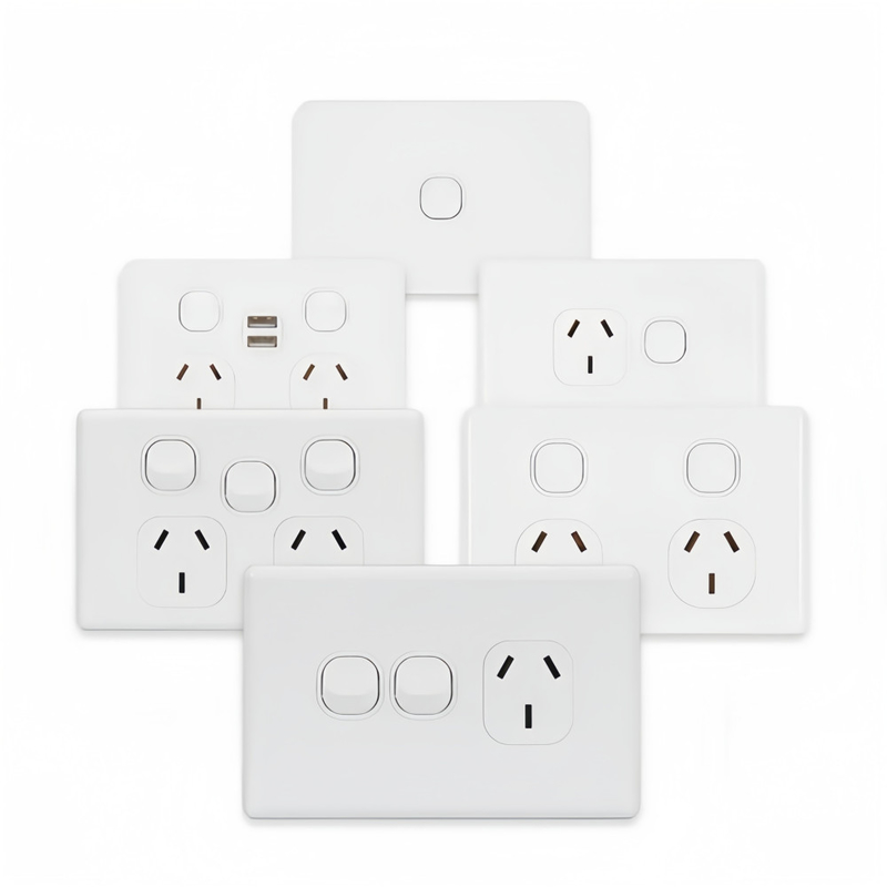Custom Logo Merek Standar Australia 250V 16A 4 Gang Electrical Wall Switch